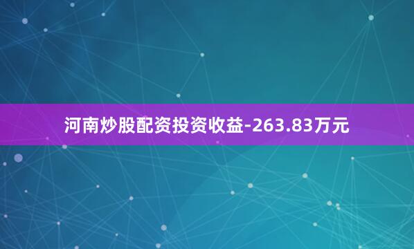 河南炒股配资投资收益-263.83万元